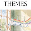 Pollyanna.zip-18.png Colorful rainbow and geometric glass pendant lights hanging in a bright homeschool classroom with large window, emphasizing themes of homeschooling resources, educational decor, and creative learning environments.
