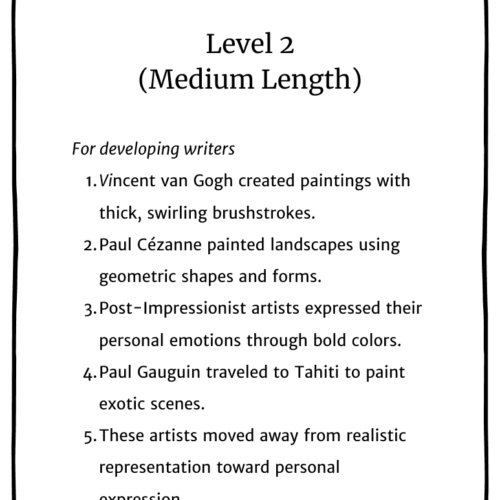 Colorful art inspiration for homeschool level 2, focusing on famous painters and expressive techniques to enhance creative writing and artistic skills in homeschool resources.