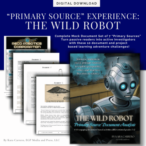Primary source robot teaching science and ethics for homeschool learning and STEM projects, with engaging primary documents and activities.