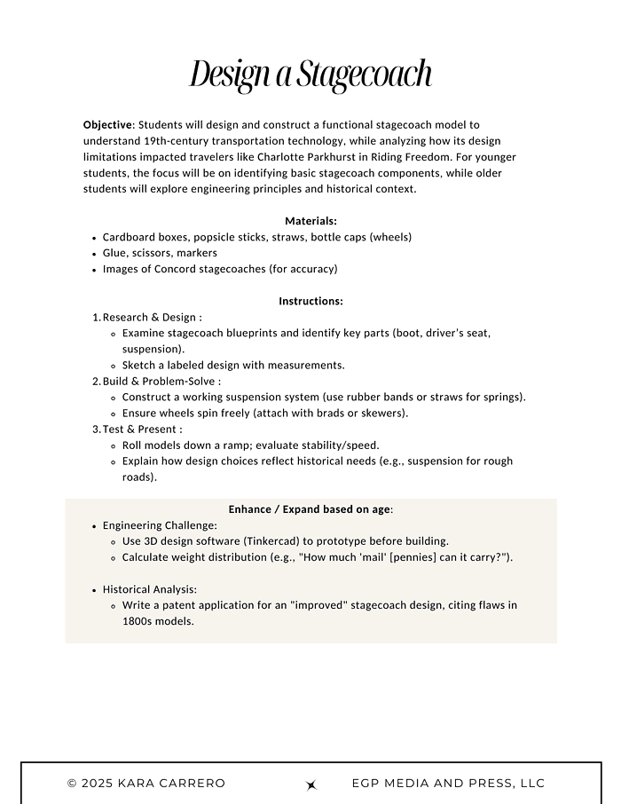 Design a Stagecoach | Homeschool Resource Co.