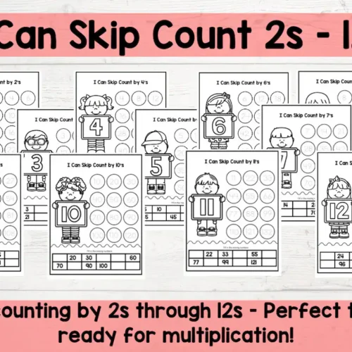 Skip counting by 2s to 12s, engaging worksheets for homeschool multiplication prep, perfect for early learners to strengthen skip counting skills in homeschooling settings.