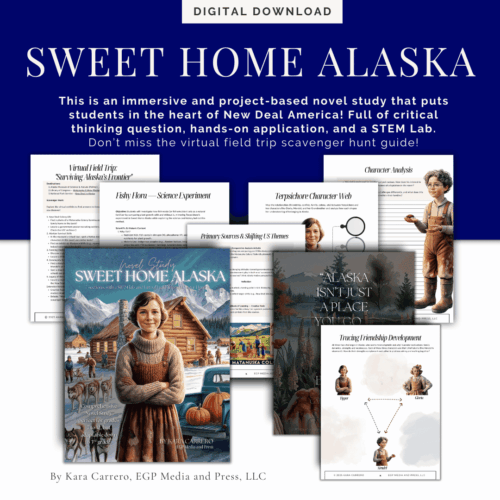 Alaska homeschool curriculum resource, STEM study, virtual field trip guide, kids science experiments, and character development activities for homeschool students.