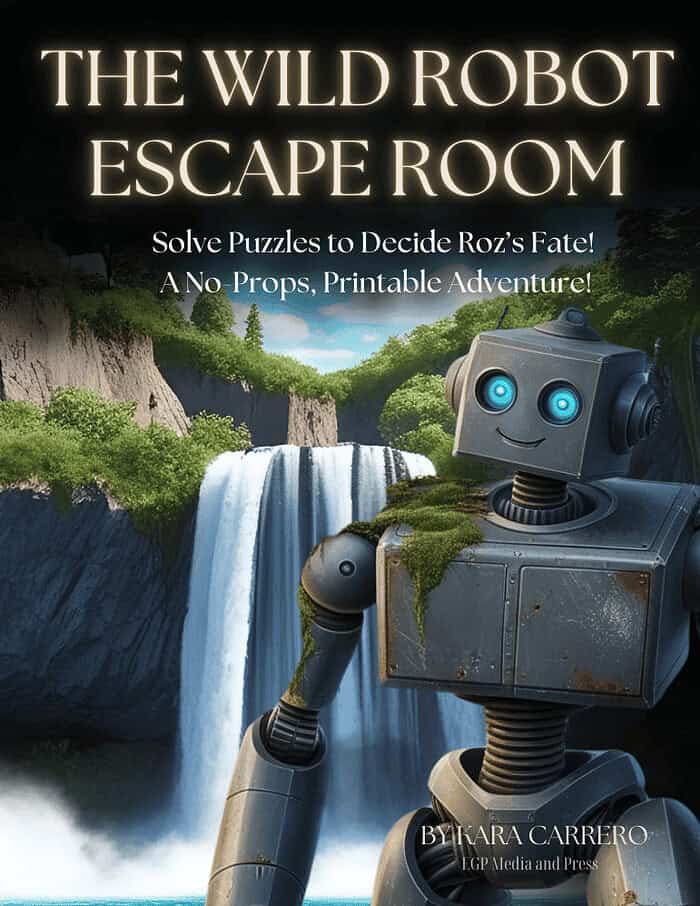 The-Wild-Robot-Escape-Room.zip-1.png A robot with a waterfall background, used for educational puzzles and printable adventure activities. Perfect for homeschool resources and engaging STEM learning experiences.