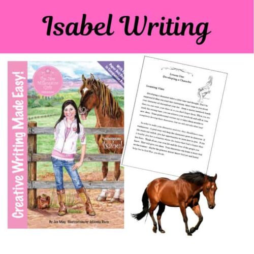 Each of the 12 easy lessons teaches the basics of creative writing in character, setting, plot, and dialogue development. Students are guided step by step in writing an adventure where both the student and her characters grow in faith towards God. There is a companion craft and paper doll book called Isabel’s Closet.