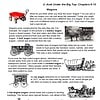 Wagon with red body and black handlebar, used for homeschooling activities and educational resources.
