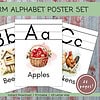 cropped-1-13.jpg Bright watercolor farm alphabet posters for homeschooling, featuring animal and fruit illustrations to teach letter recognition and phonics effectively.