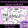 1. Homeschool Resource Co. stylish 2024 goals coloring and doodle book for kids, perfect for homeschooling, New Year's resolutions, and educational activities.