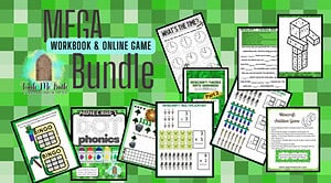 Minecraft Worksheet & Online Game Bundle