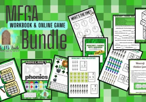 Engaging homeschool workbook and online game bundle with math, reading, and educational activities for homeschooling families. Perfect for math games, literacy, and skill-building.