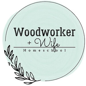 cropped-Woodworker-and-Wife-Logo.jpg Handmade woodworker and wife homeschooling logo, personalized craft emblem, perfect for home education, woodworking, and family business branding.