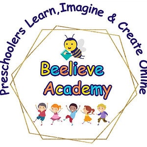 beelieve academy cropped-image.jpg Educational logo for Believe Academy, a homeschooling resource focused on preschool learning, imagination, and online creation for early childhood education.