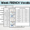 french vocablary 1. French vocabulary unit for homeschool with 48 words, 25 phrases, and visual flashcards for effective language learning.