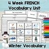 french vocabulary winter A French winter vocabulary unit with flashcards, worksheets, and translation practice for homeschooling, focusing on seasonal winter words and holiday expressions. Perfect for language learners.