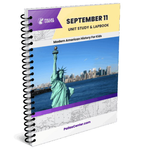 Statue of Liberty on Manhattan waterfront, New York City, with clear blue sky, representing American history, geography, and U.S. landmarks for homeschool learning resources.