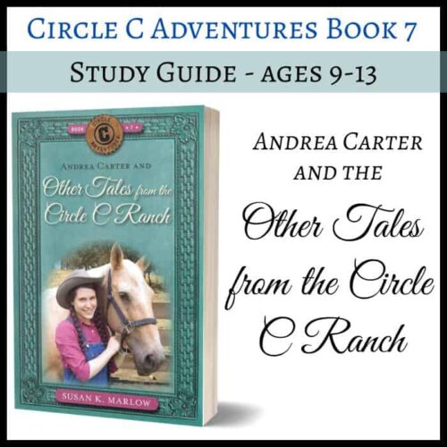 1. Study guide for ages 9-13, "Andra Carter and Other Tales from the Circle C Ranch" by Susan K. Marlow, homeschool resource for reading and literature.