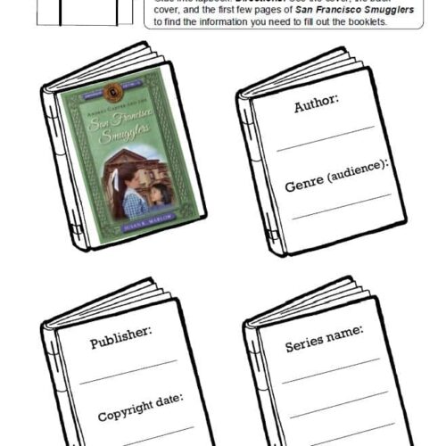 A detailed image of a homeschool book review template for tracking books, authors, publishers, and series from Homeschool Resource Co. for effective homeschooling planning.