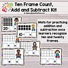 ten frame subtraction Free Ten Frame Addition and Subtraction Kit for Mental Math Practice