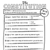 Early American History- Constitution The Constitution educational chart illustrating the branches of government and the Bill of Rights for homeschooling resources.