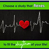 11 Heart-shaped red felt craft on black chalkboard with white heart rate line, promoting flexible homeschooling studies.