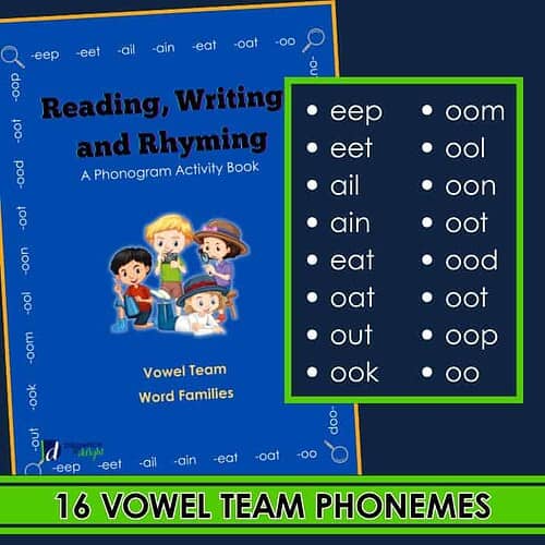 Eep, oom, eet, ool, ail, ain, oot, oot, eat, ood, oat, oot, out, oop, ook, oo.