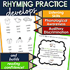 15 Rhyming practice worksheets for homeschool, focusing on phonological awareness, listening skills, and auditory discrimination to enhance kids' reading confidence and literacy skills.