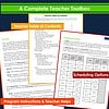 Teacher resources for homeschooling curriculum, teacher toolbox, printable table of contents, student scheduling options, vocabulary cards, daily lesson plan, homeschool activities, interactive teaching tools.