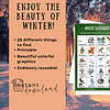 2 Winter Scavenger Hunt, Printable Outdoor Activity for Families and Kids; Instant Download PDF