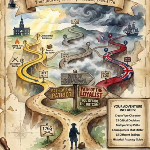 250th smaller 3 1. Journey to independence with the Road to Revolution map, highlighting key events from 1765-1776, perfect for homeschooling history lessons.