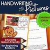 42 Christmas Edition of Handwriting with Pictures for Beginning Readers (No Santa)