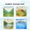 44 Bluelandscape with river and trees for homeschool scavenger hunt activity, perfect for homeschooling resources and outdoor learning exercises.