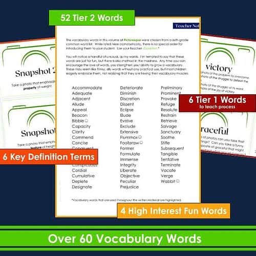 Vocabulary words for homeschool, including key definitions, Tier 1, Tier 2, and high-interest words, to enhance student learning and vocabulary skills. Perfect for homeschooling resources and educational tools.