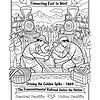California History (20) 1. Black and white coloring page of the transcontinental railroad connecting east to west, showing historic trains, workers, and mountains, perfect for homeschool history and geography lessons.