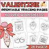 Flag Logo 1. Printable Valentine's Day tracing pages for kids, featuring no prep worksheets with heart, strawberry, candy, love letters, and message designs for homeschool learning.