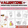 Flag Logo Valentine Scissor Practice Alphabet Printables for Preschool
