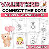 Flag Logo Valentine’s Day Connect the Dots Worksheets for Kindergarten