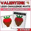 Flag Logo Bright and colorful LEGO Valentine challenge mats featuring a strawberry design, perfect for homeschool STEM activities and hands-on learning, fostering creativity and fine motor skills.