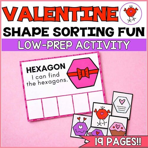Flag Logo Valentine Shape Sorting Mats – Preschool & Kindergarten