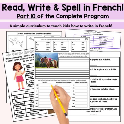 Learn French for Kids, French Language Learning, Homeschool French Curriculum, Kids French Curriculum, French Reading Writing Spelling, Preschool to Elementary French Education.