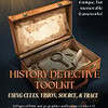 1. Vintage-style detective toolkit for homeschool history lessons with clues, maps, and tracing activities, ideal for grades 3-12.