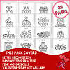 Polka Dots Coloring pages featuring letter recognition, handwriting practice, and Valentine's Day vocabulary for preschool and kindergarten homeschoolers. Perfect for early literacy and fine motor skills development.
