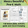Prek Math Curriculum Pre-K math activity guide with lesson plans, printable record-keeping sheets, and engaging exercises for homeschool preschoolers.