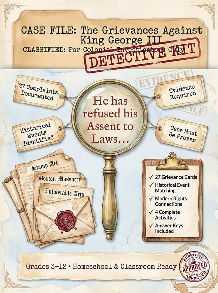 The Grievances Detective Kit Cover The Grievances Detective Kit: Declaration of Independence 250th Anniversary Edition