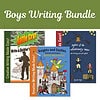 Triple Fun 700 x 700 (7) Boy Bundles are Here! Boys Writing Bundle contains three creative writing books filled with activities that turn writing time into an adventure! Make a battle drum, build a boot camp obstacle course, and make a medieval marshmallow catapult! Perfect for the wiggle in boys and girls love them too! Students will learn to develop characters, settings and plots along with literary tools like onomatopoeia, interjections, personification and similes. Students will learn to use strong verbs and interesting dialogue tags all while having fun! Takes the guess work out of teaching creative writing and makes writing time a delight! All three books take you through a whole year of writing fun and learning! Easy self guided step by step instructions help students gain confidence! Bundle includes: Knights, Castles, Damsels and Dragons Battle Cry! Write a Soldier’s Adventure Spies of the Revolutionary War Writing and Lapbook