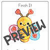 Valentine Dot Marker Pages Preview Valentine’s Day Finish the Pictures Alphabet Printables