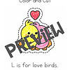 Valentine Tracing Pages Preview Color and cut activity sheet featuring adorable chicks and a heart, designed for preschool and kindergarten learning, perfect for homeschooling, early childhood education, and literacy skills development.