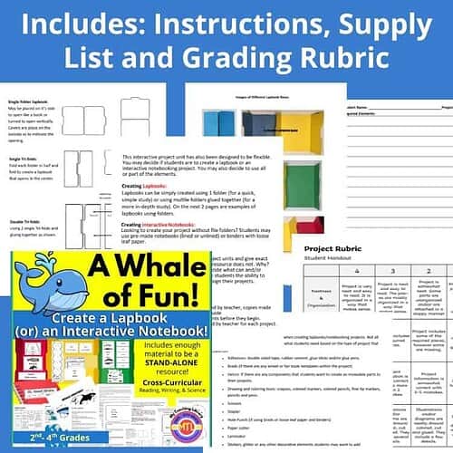 Whale-lapbook-notebook-primary-Includes-Instructions-Supply-List-and-Grading-Rubric.jpg 1. Easily create lapbooks and interactive notebooks with homeschool supply kits, grade-specific instructions, and grading rubrics for a fun, engaging, and educational homeschooling experience.