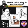 Z-199-MLK-cover.jpg Martin Luther King Jr. mini-book templates for homeschooling, featuring black-and-white and color illustrations, ideal for teaching preschool to 12th-grade students about civil rights history.