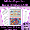 Cellular respiration educational poster: energy extraction in cells, Q&A, note-taking sheets for homeschool science, no-prep, homeschool resource.