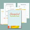 portfolio pack graphic copy 1. Homeschool portfolio pack for organizing student year, reading log, activity records, and academic achievements, perfect for homeschool curriculums and record keeping.