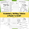 wy-134-c.jpg Groundhog educational worksheet for homeschooling, science vocabulary, writing prompts, and craft activities for learning about groundhogs and seasons.